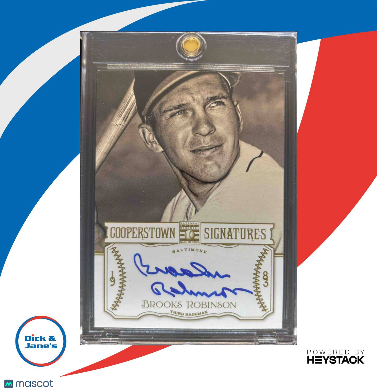 2013 Panini Cooperstown Brooks Robinson Signatures /350 Auto Baltimore Orioles - Sports Cards