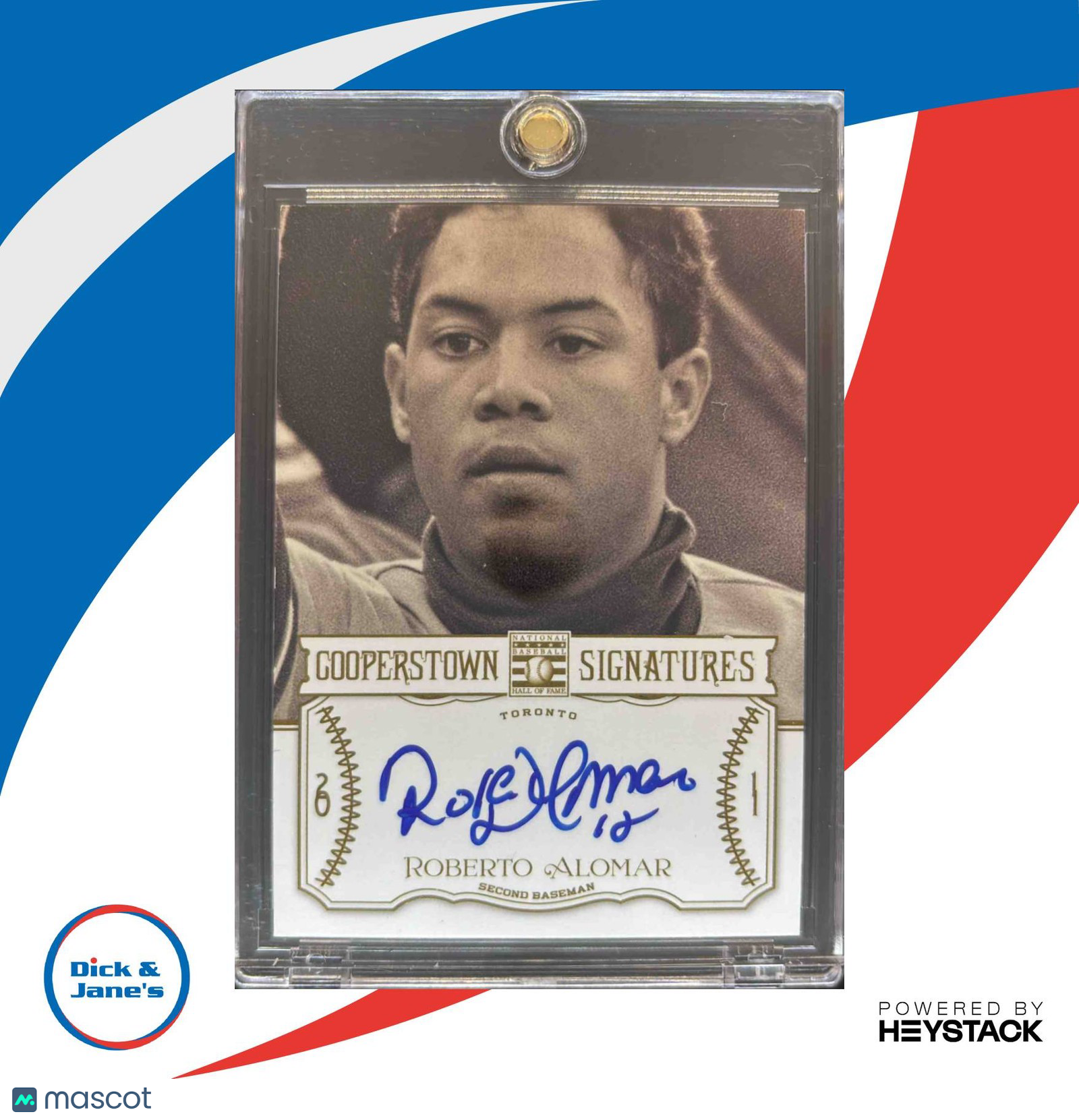 2013 Panini Cooperstown Roberto Alomar Signatures /125 Auto Toronto Blue Jays - Sports Cards