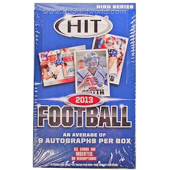 2013 Sage Hit High Series Football Hobby Box - NFL Hobby Box