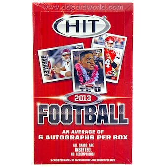 2013 Sage Hit Low Series Football Hobby Box - NFL Hobby Box