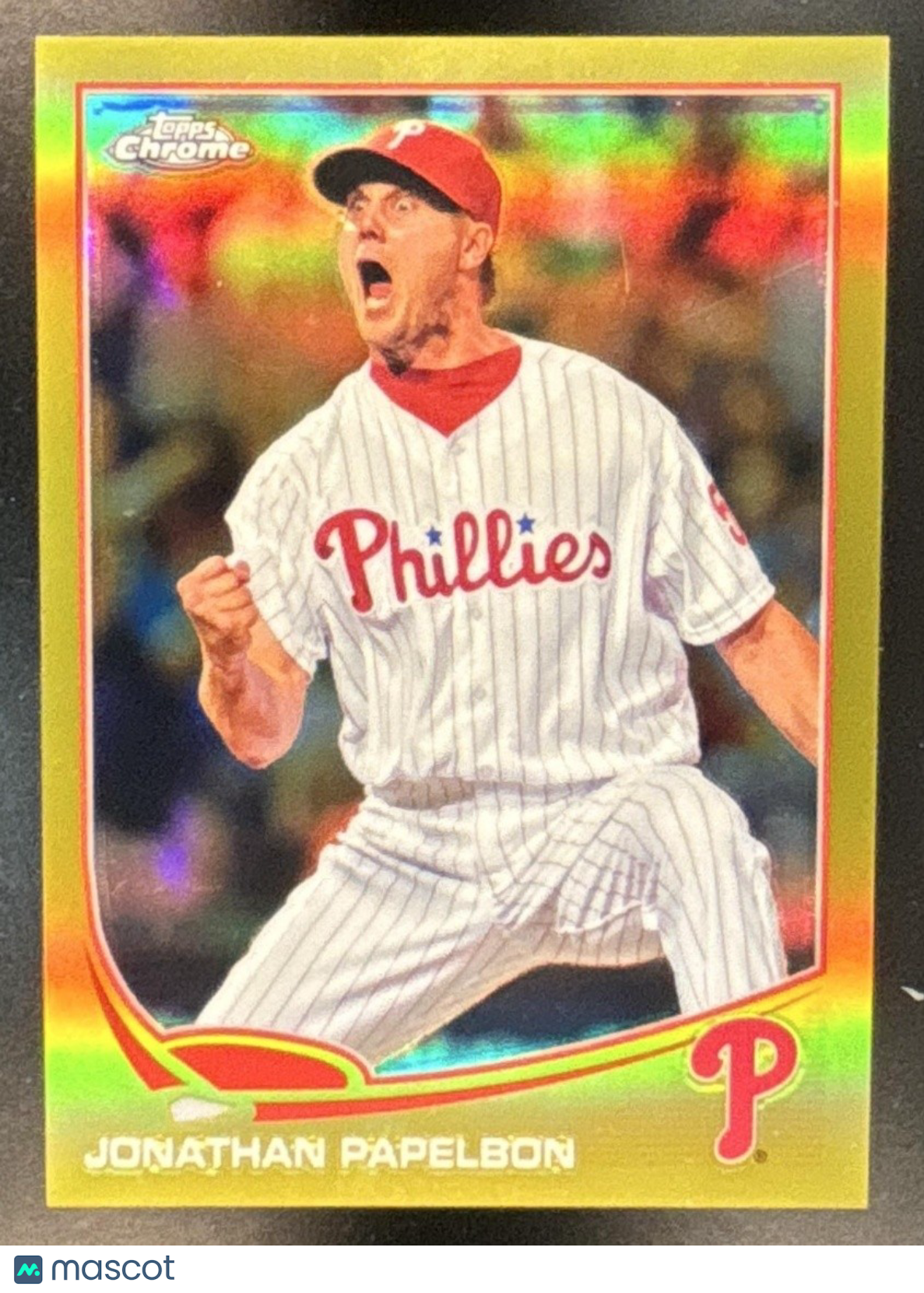 2013 Topps Chrome Jonathan Papelbon Gold Refractor /50 #61 Philadelphia Phillies - Sports Cards