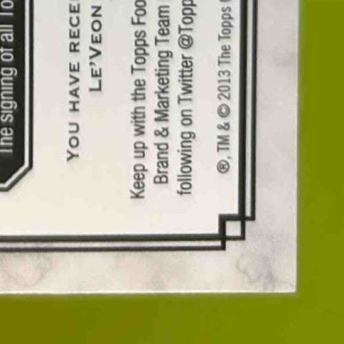 2013 Topps Museum Collection Le Veon Bell Signature Triple Gold /25 Steelers - Sports Cards