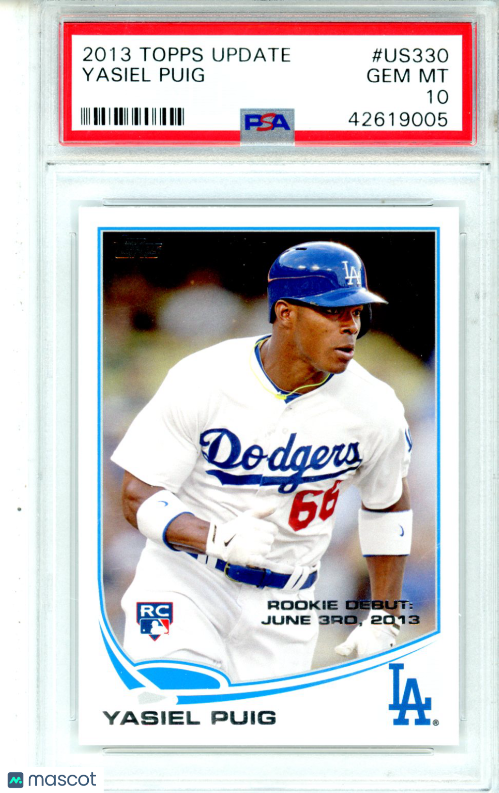 2013 Topps Update Yasiel Puig #US330 PSA 10 - Graded Sports Cards
