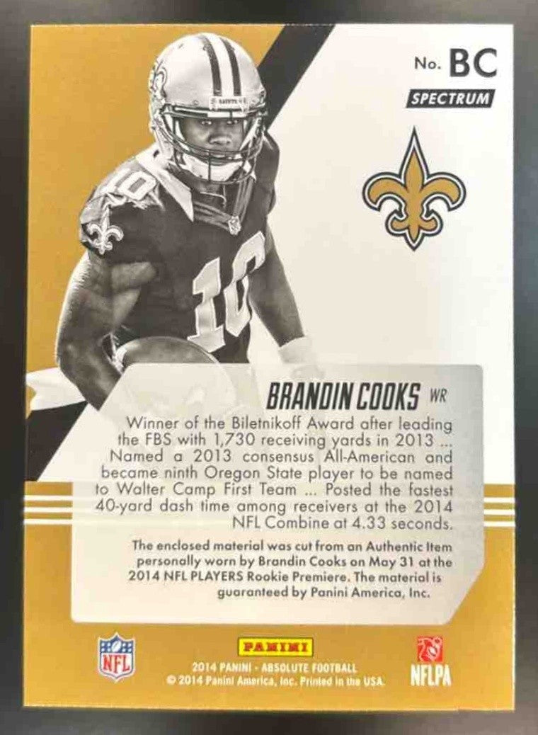 2014 Absolute Brandin Cooks Tools of the Trade Six Patch /99 RC Saints - Sports Cards