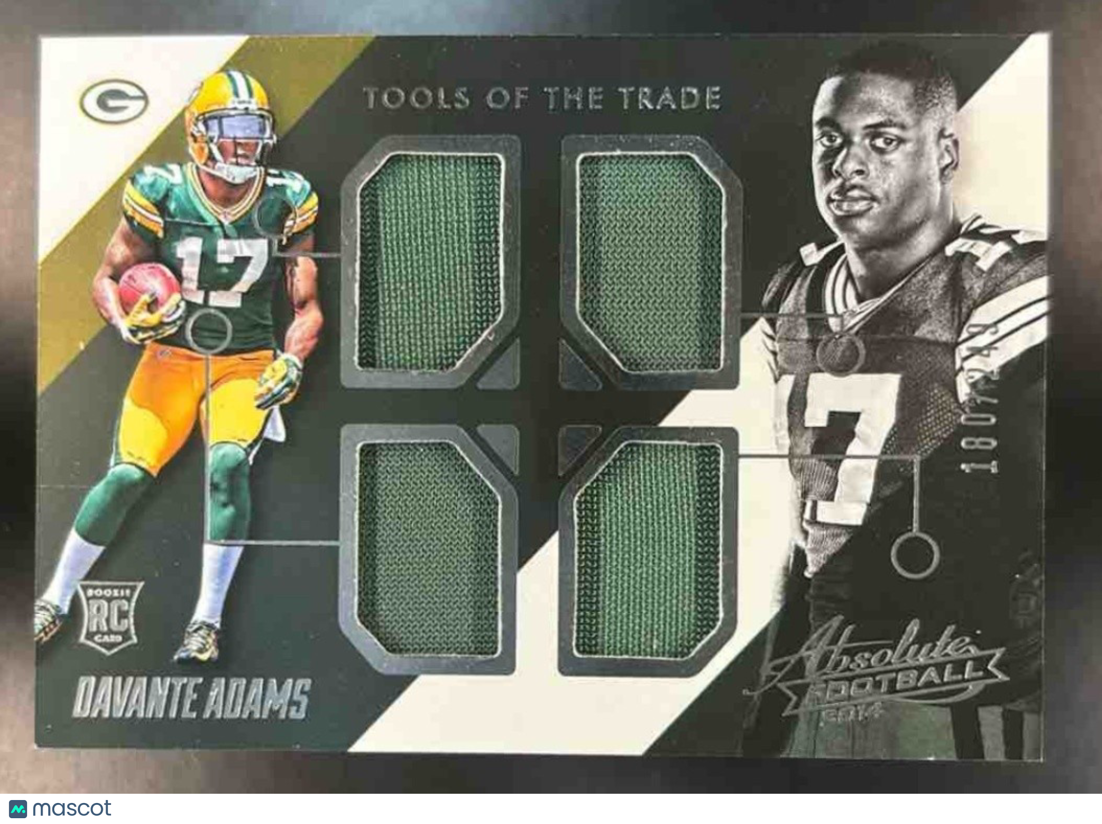 2014 Panini Absolute Davante Adams Tools of the Trade Rookie Quad Jersey /249 RC - Sports Cards