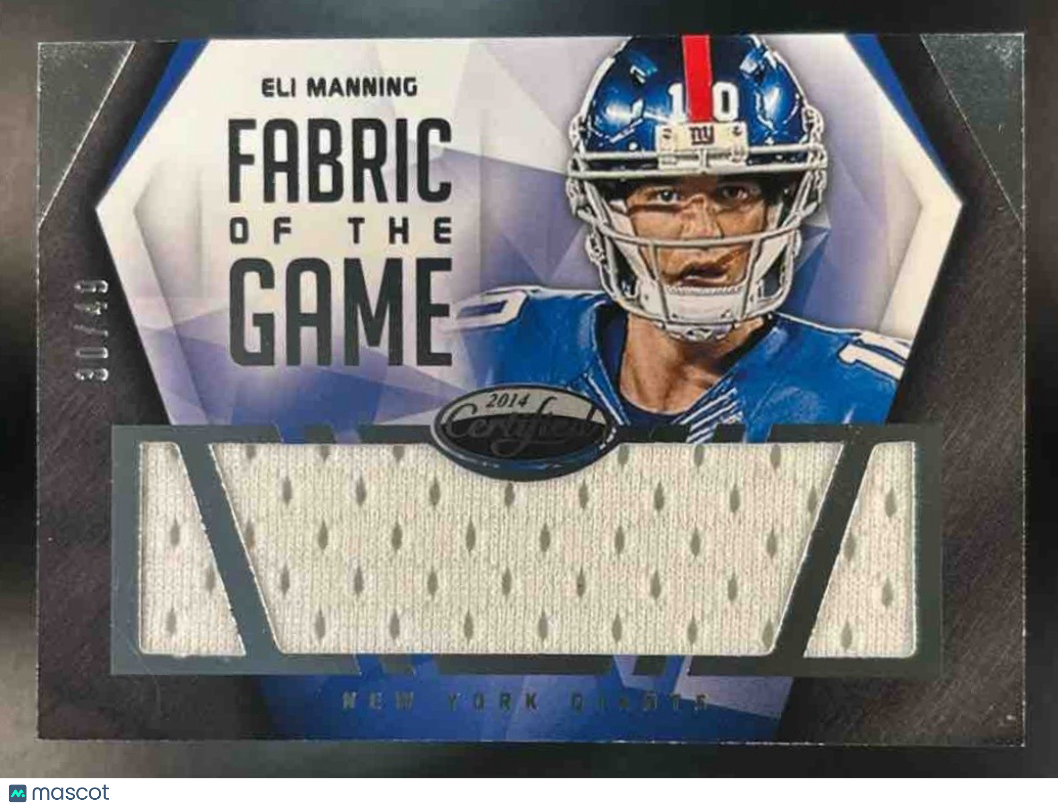 2014 Panini Certified Eli Manning Fabric of the Game /49 New York Giants - Sports Cards