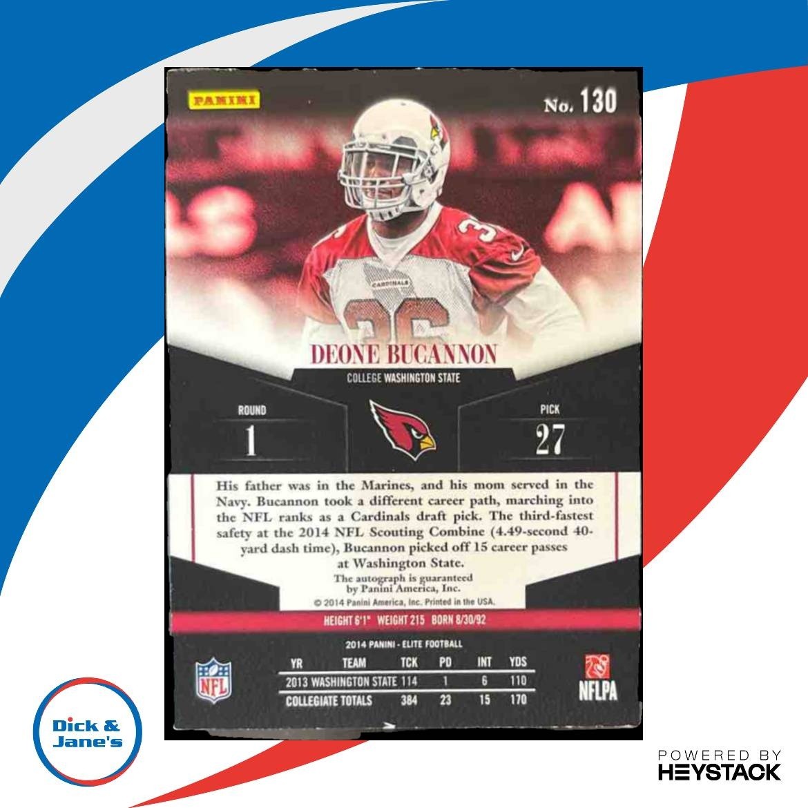 2014 Panini Elite Deone Bucannon Turn of the Century Auto /99 #130 RC Cardinals - Sports Cards