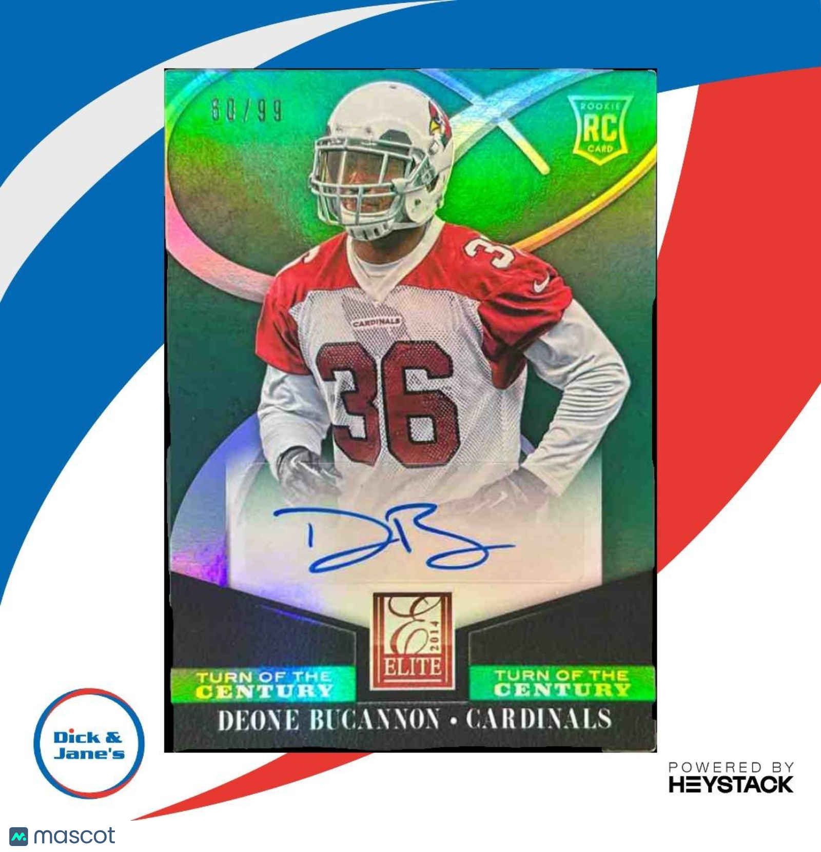 2014 Panini Elite Deone Bucannon Turn of the Century Auto /99 #130 RC Cardinals - Sports Cards