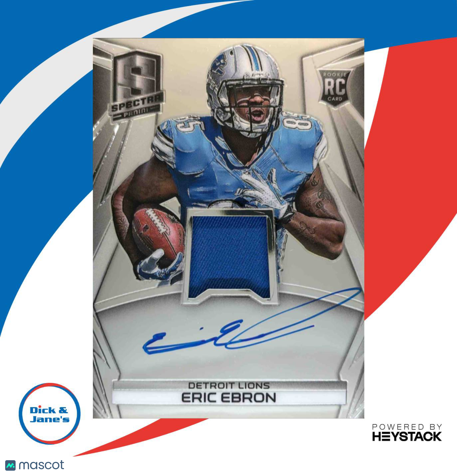 2014 Panini Spectra Eric Ebron 36/149 #224 RC Auto Detroit Lions - Sports Cards