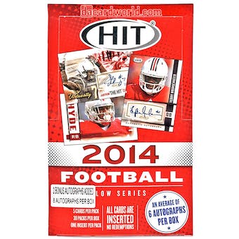 2014 Sage Hit Low Series Football Hobby Box - NFL Hobby Box