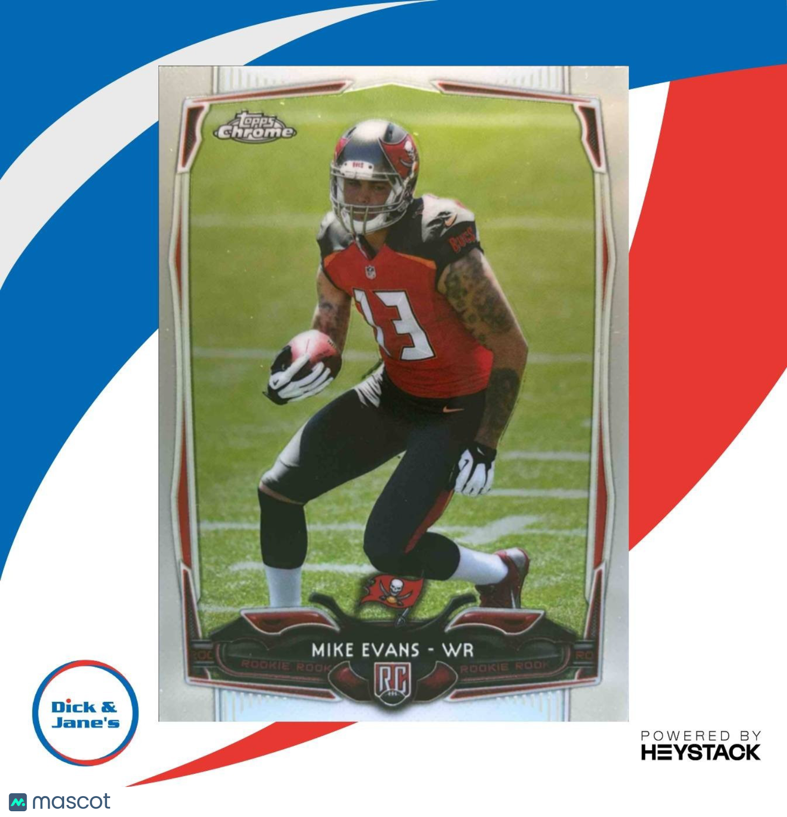 2014 Topps Chrome Mike Evans #185a RC Tampa Bay Buccaneers - Sports Cards