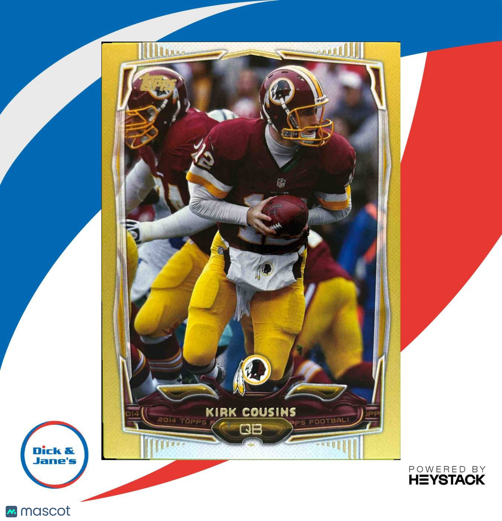 2014 Topps Kirk Cousins Gold 194/2014 #147 Washington Redskins - Sports Cards