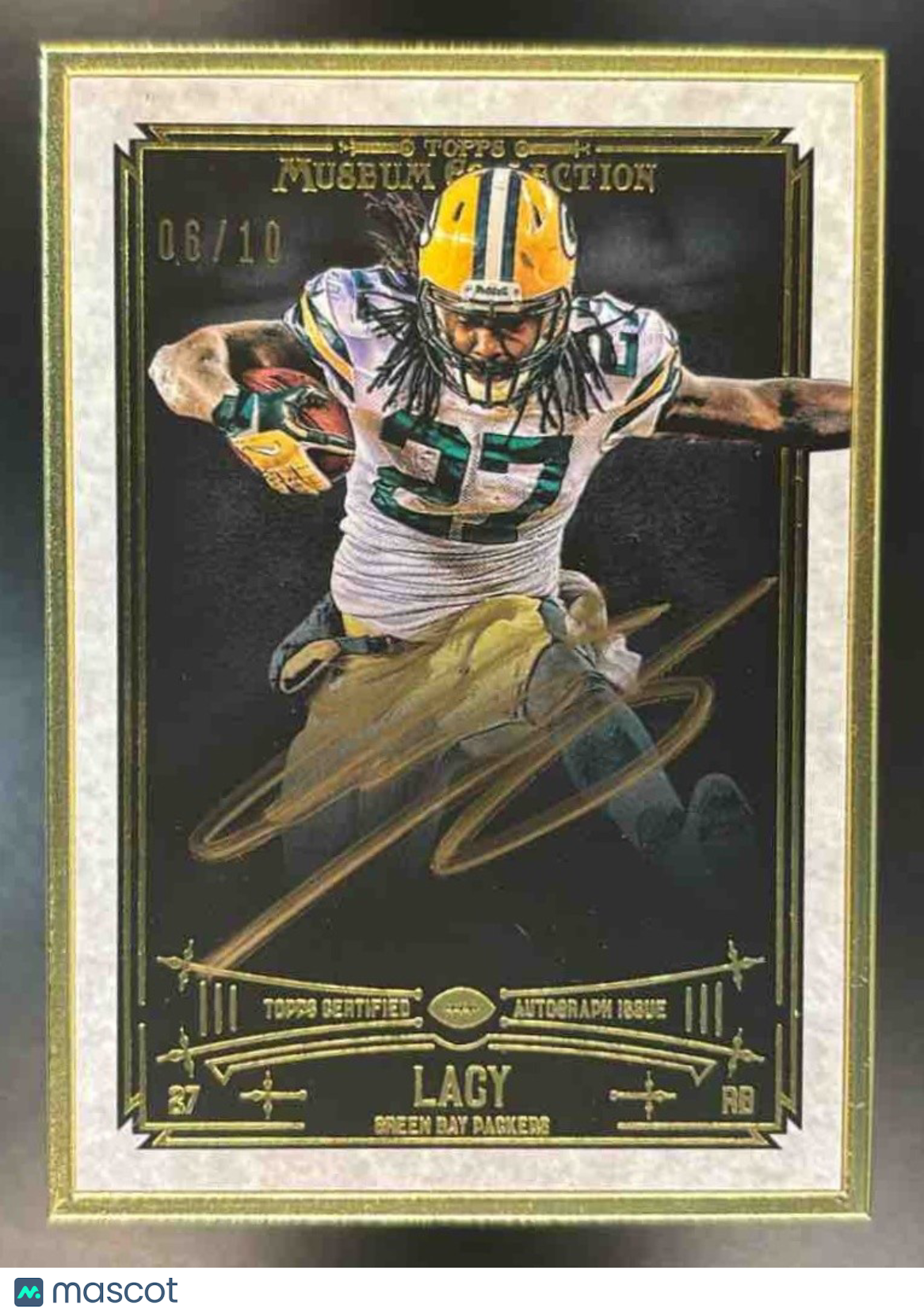 2014 Topps Museum Collection Eddie Lacy Framed Auto Gold /10 Green Bay Packers - Sports Cards