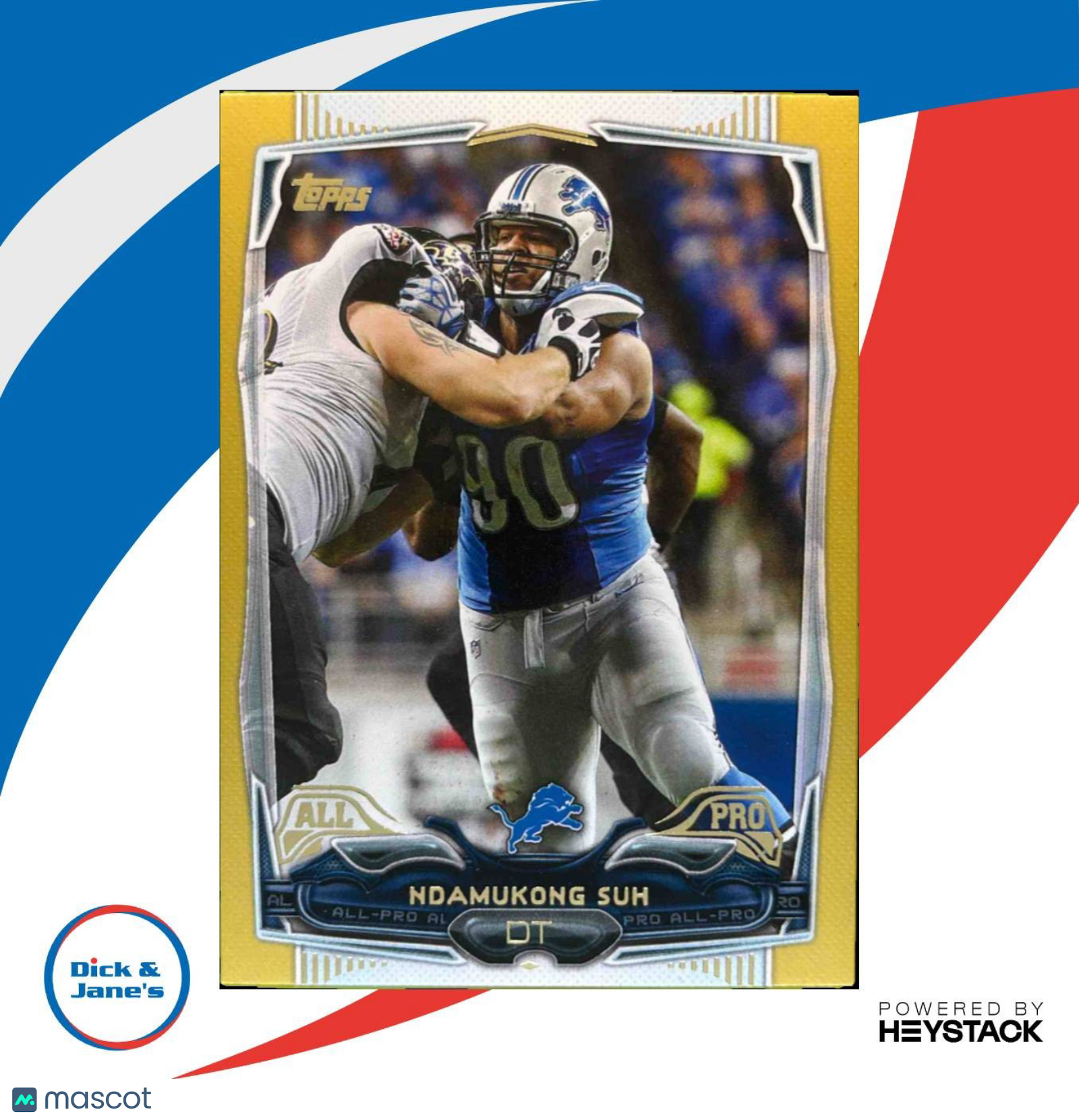 2014 Topps Ndamukong Suh Gold 1615/2014 #246 Detroit Lions - Sports Cards
