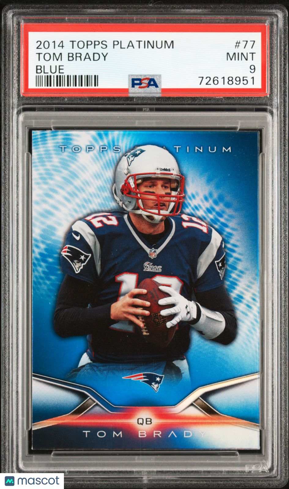 2014 Topps Platinum Tom Brady Blue #77 PSA 9 - Graded Sports Cards