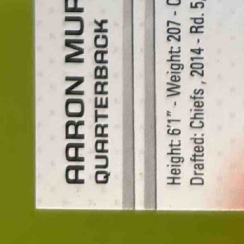 2014 Topps Prime Aaron Murray Auto Relics Level 5 #PV-AU RC Kansas City Chiefs - Sports Cards