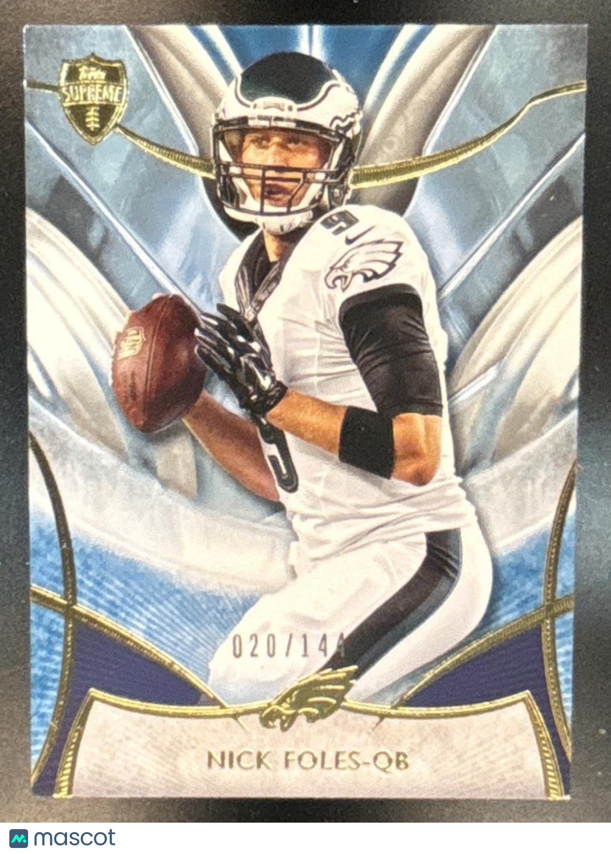 2014 Topps Supreme Nick Foles Blue 020/144 #24 Philadelphia Eagles - Sports Cards