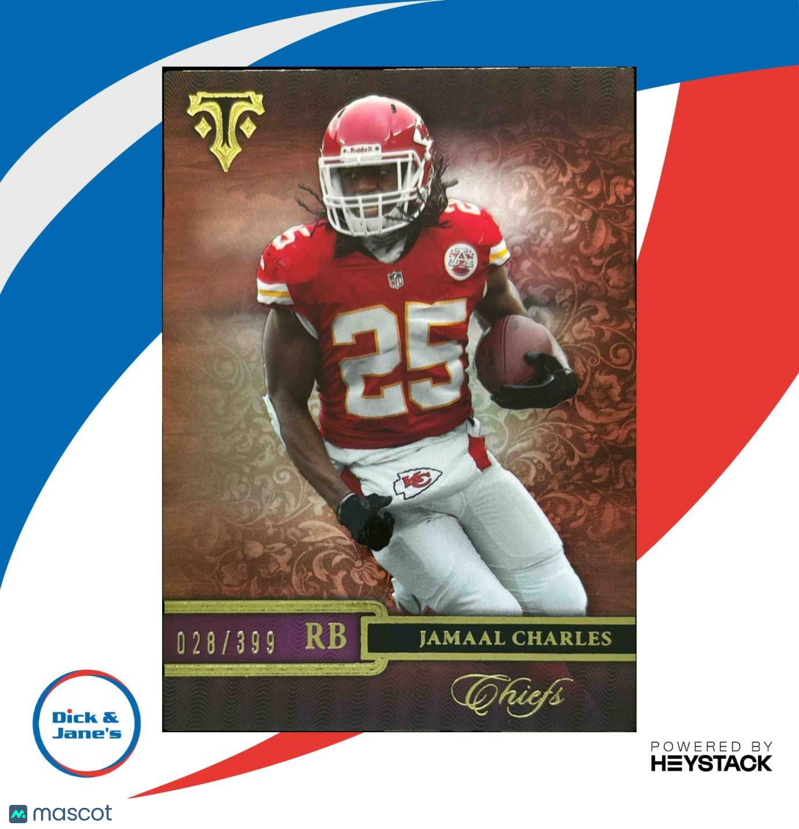 2014 Topps Triple Threads Jamaal Charles Purple 28/399 #12 Kansas City Chiefs - Sports Cards