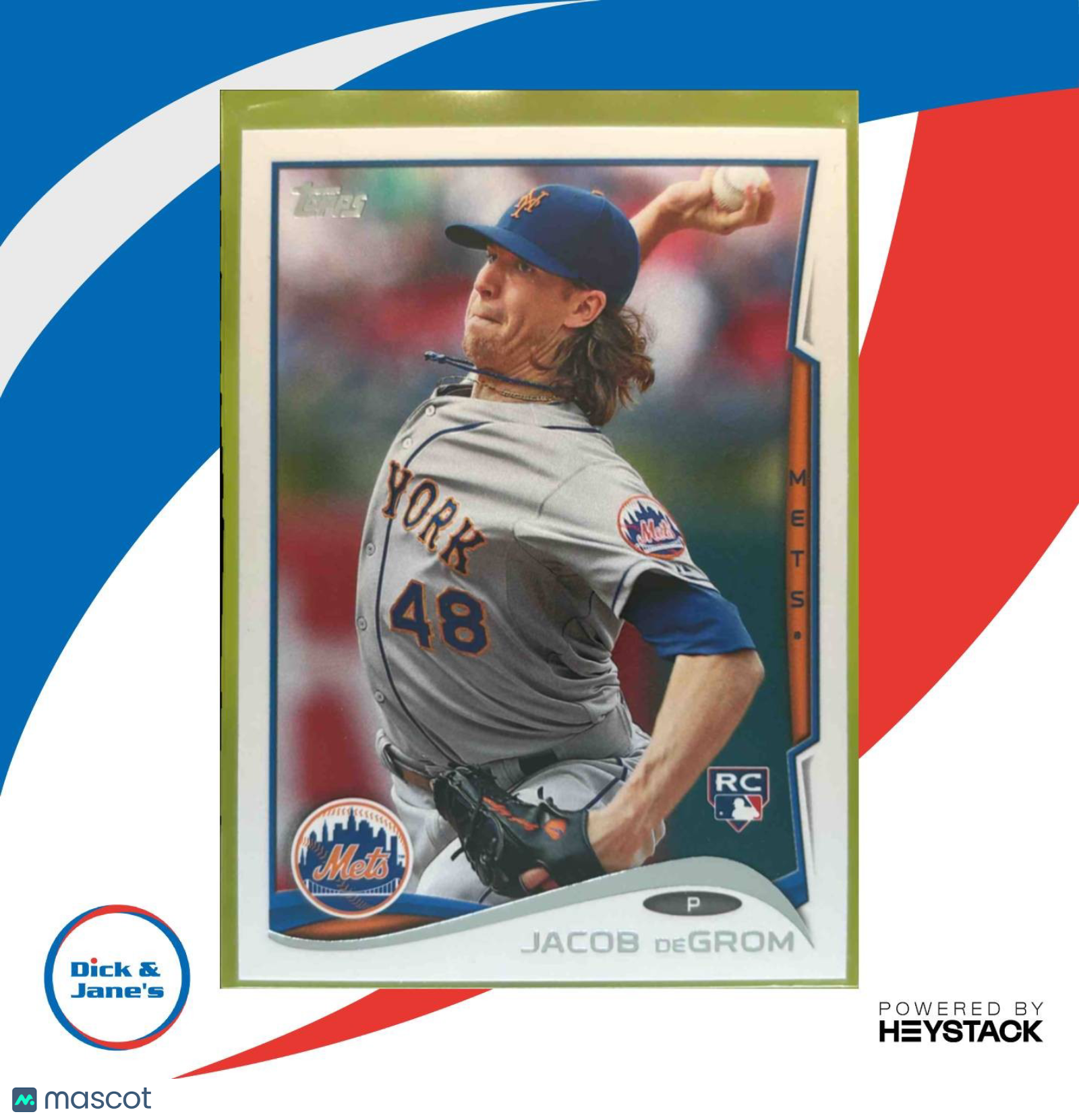 2014 Topps Update Jacob deGrom #US-50a RC New York Mets Rookie Card - Sports Cards