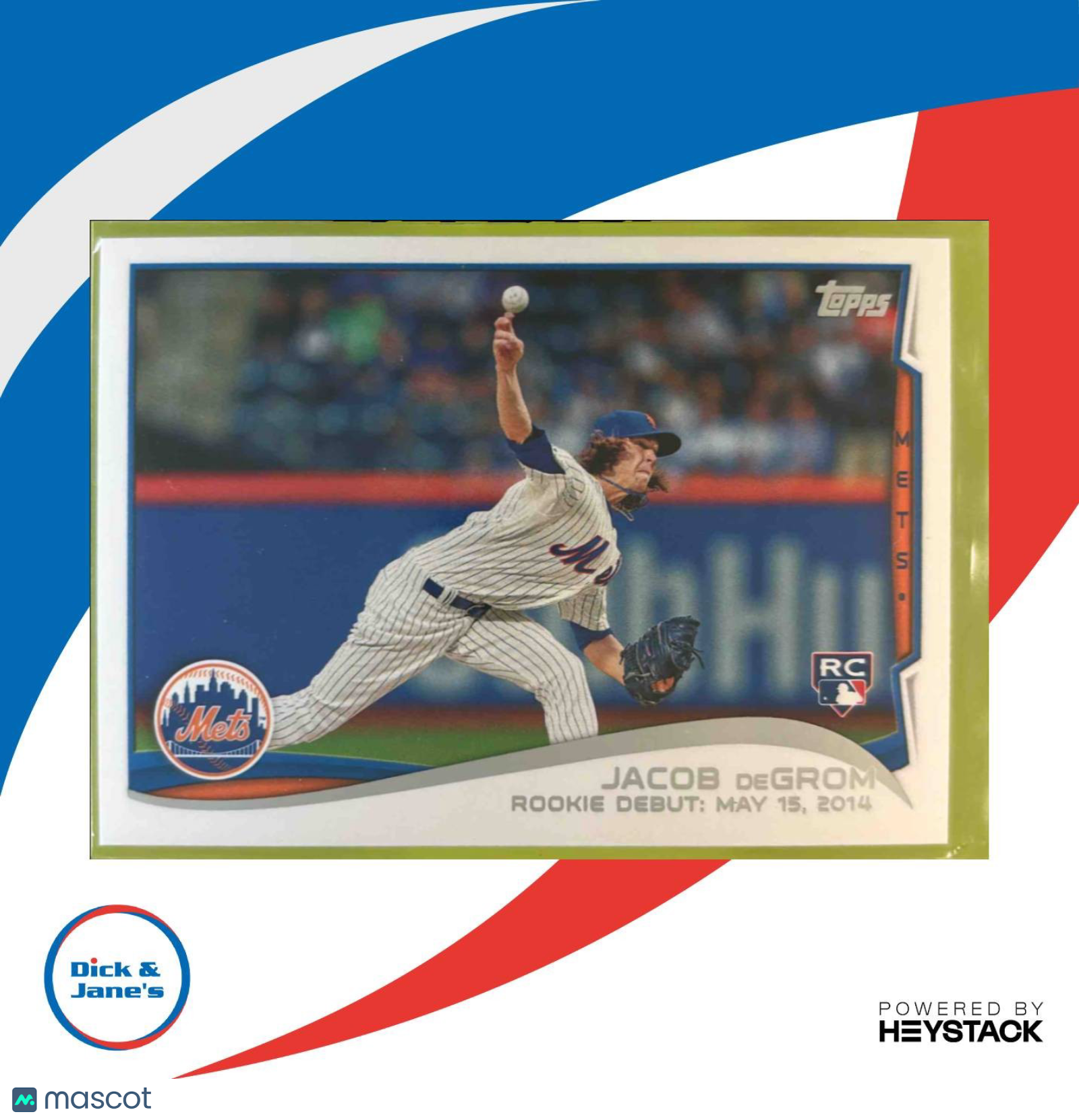 2014 Topps Update Jacob deGrom #US-57 RC New York Mets Rookie Card - Sports Cards