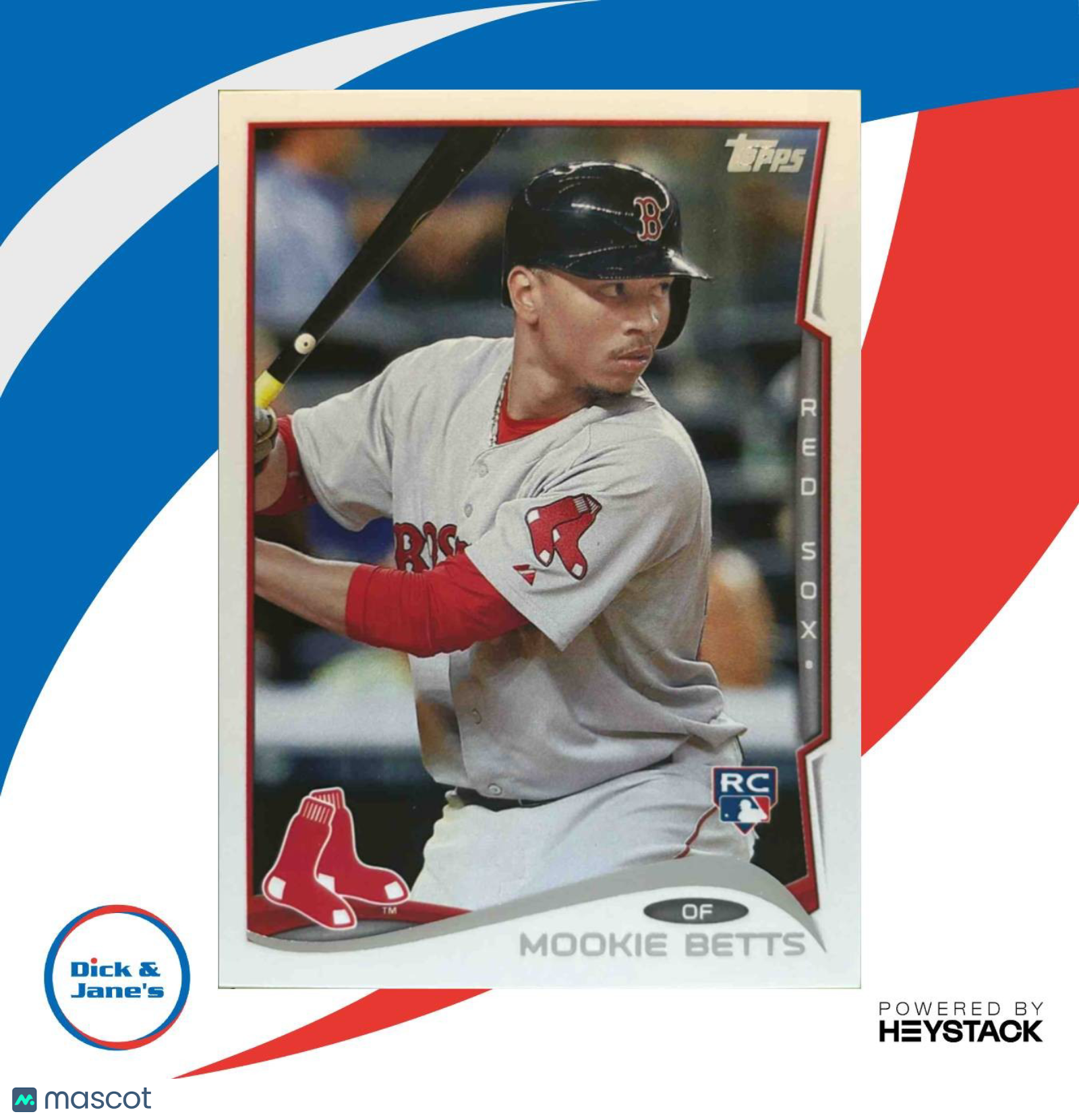 2014 Topps Update Mookie Betts #US-26a RC Boston Red Sox Rookie Card DJ1 - Sports Cards