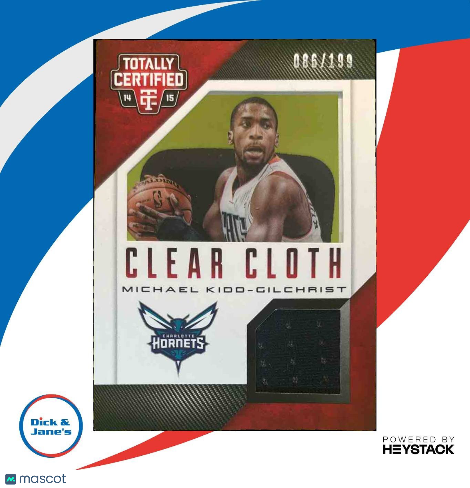 2014 Totally Certified Michael Kidd-Gilchrist Clear Cloth Jerseys /199 Hornets - Sports Cards