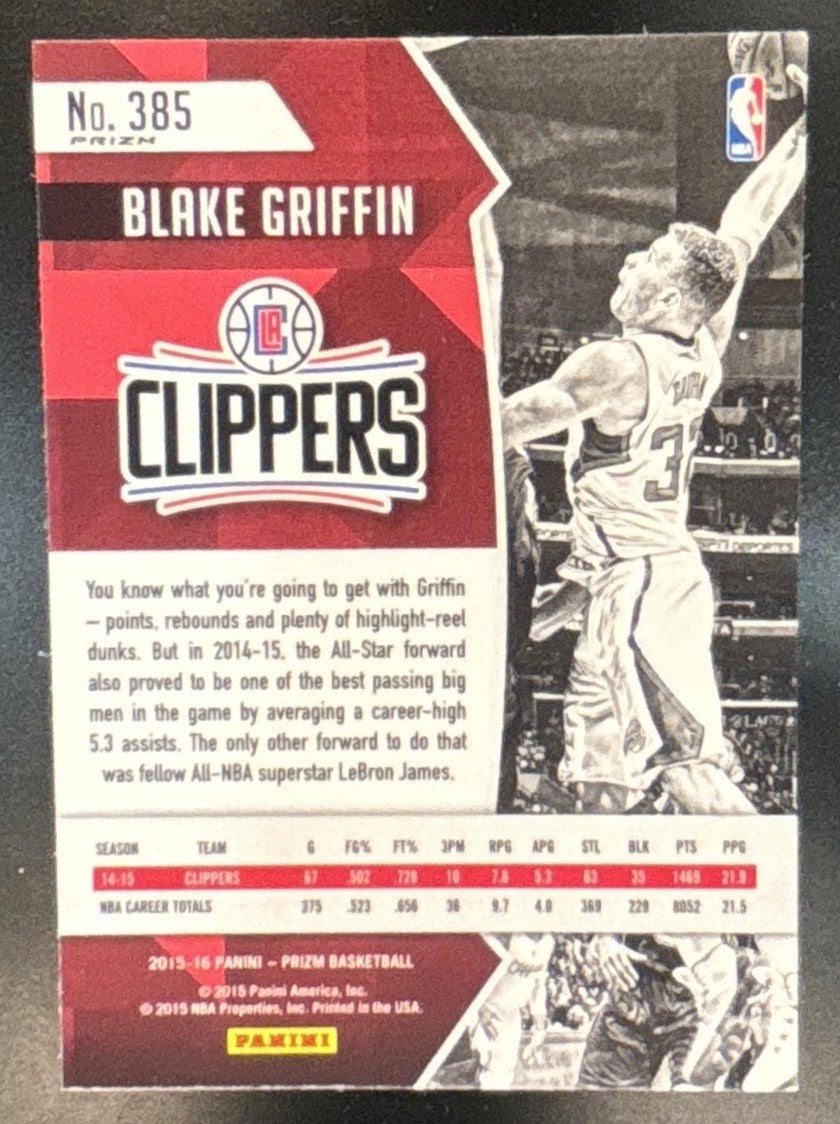 2015-16 Panini Prizm Blake Griffin Flash Prizms #385 Los Angeles Clippers - Sports Cards