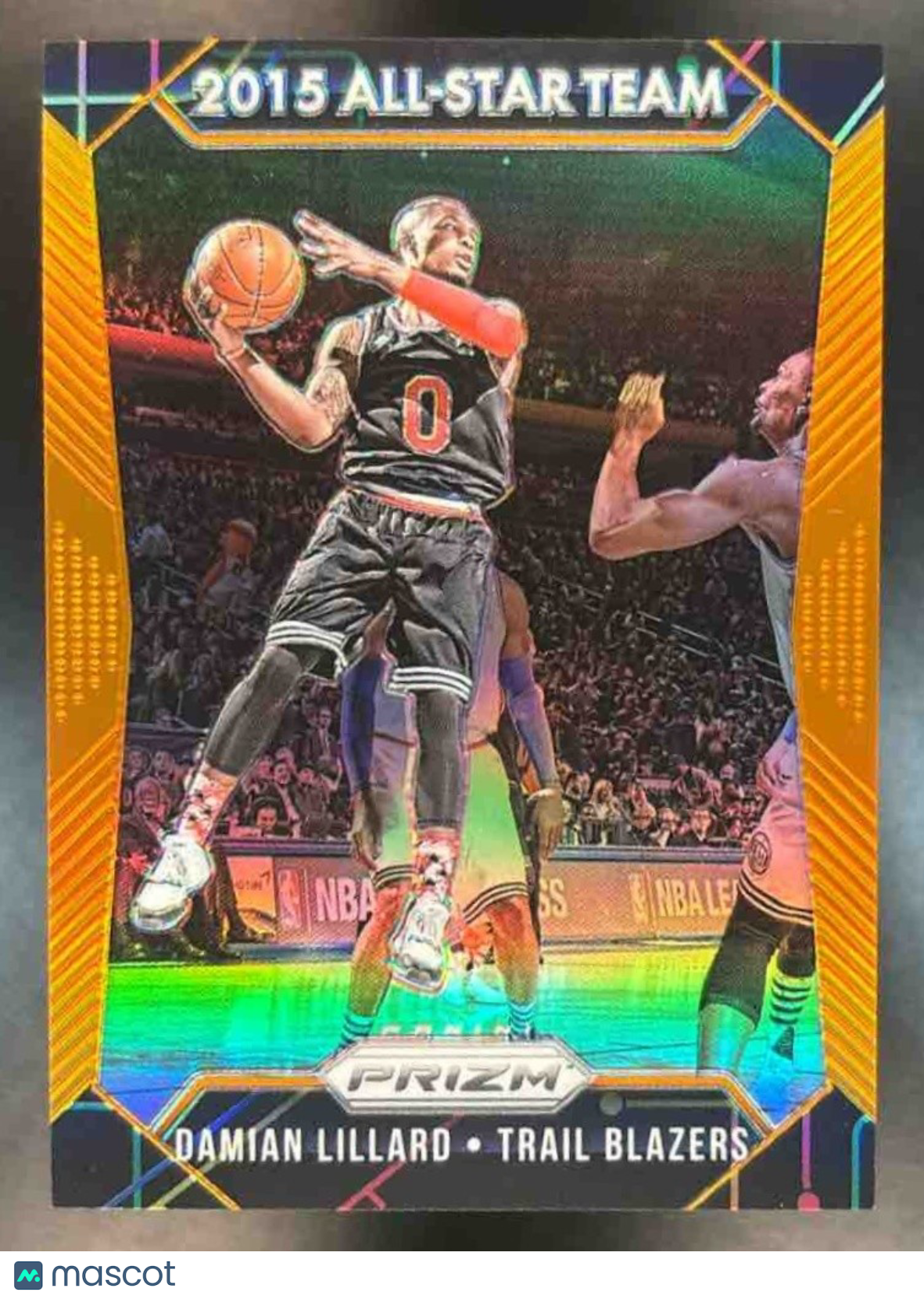 2015-16 Panini Prizm Damian Lillard Orange Prizms /65 #370 Portland Trail Blazer - Sports Cards