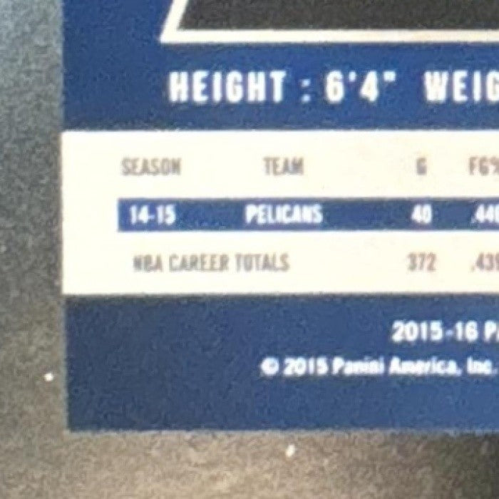 2015-16 Panini Prizm Jrue Holiday Light Blue /199 #95 New Orleans Pelicans - Sports Cards