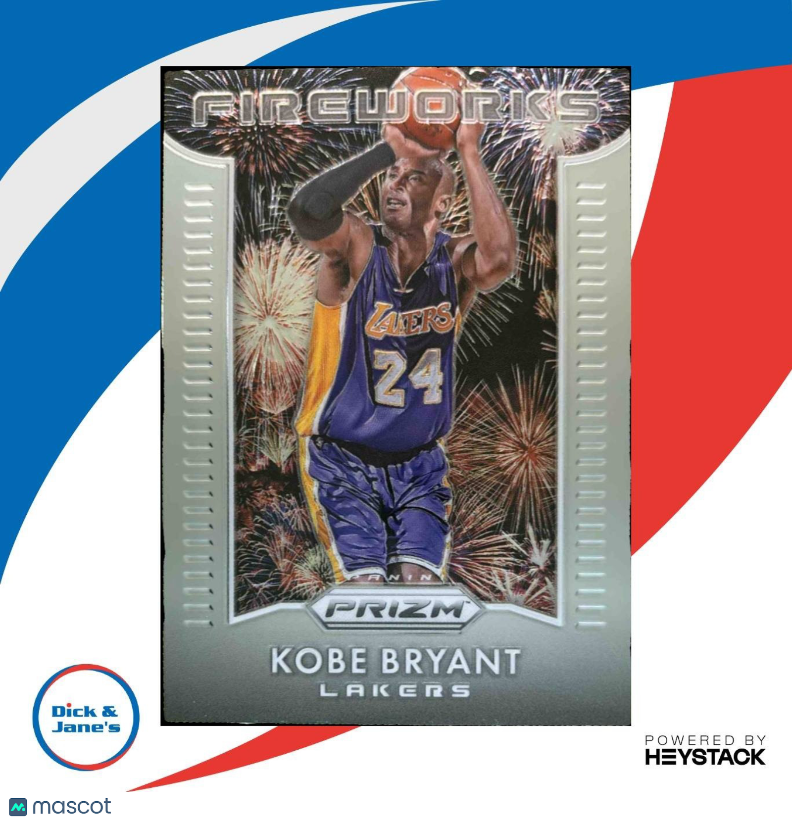 2015-16 Panini Prizm Kobe Bryant Fireworks #10 Los Angeles Lakers - Sports Cards