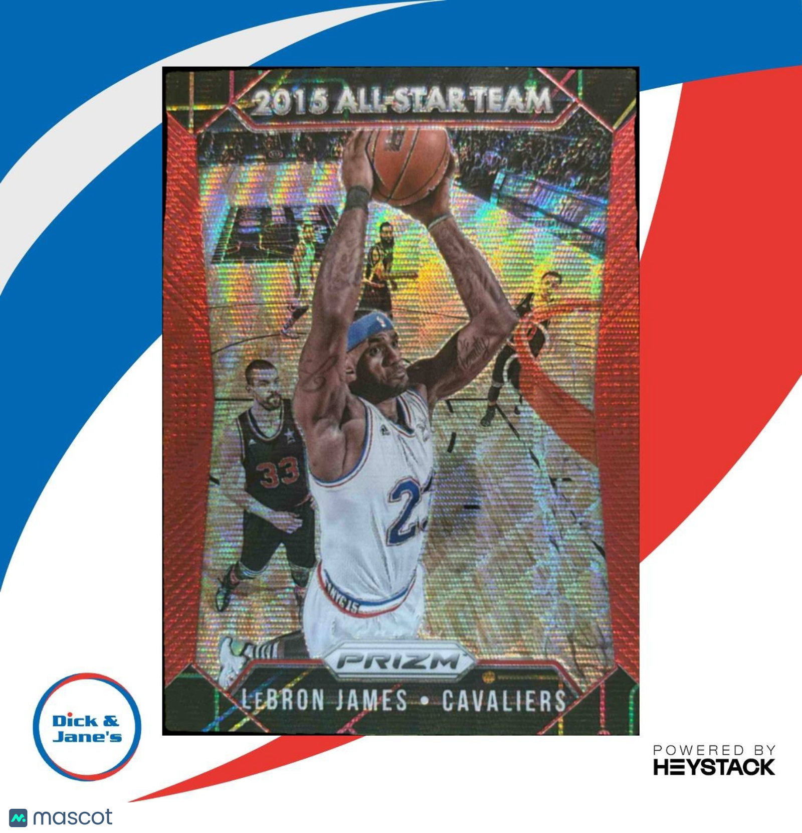 2015-16 Panini Prizm LeBron James Ruby Wave Prizms /350 #352 Cleveland Cavaliers - Sports Cards