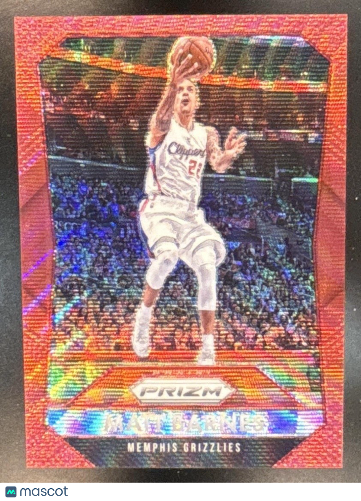 2015-16 Panini Prizm Matt Barnes Ruby Wave Prizms /350 #222 Memphis Grizzlies - Sports Cards