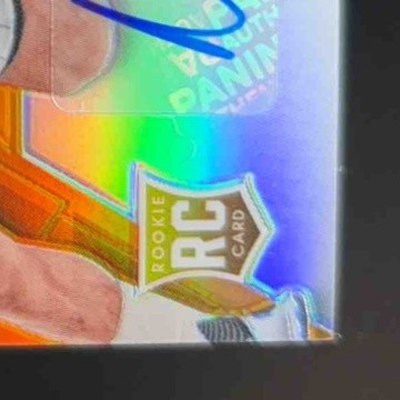 2015-16 Spectra Mario Hezonja Rookie Jerseys Auto Orange Prizms /25 Magic RC - Sports Cards