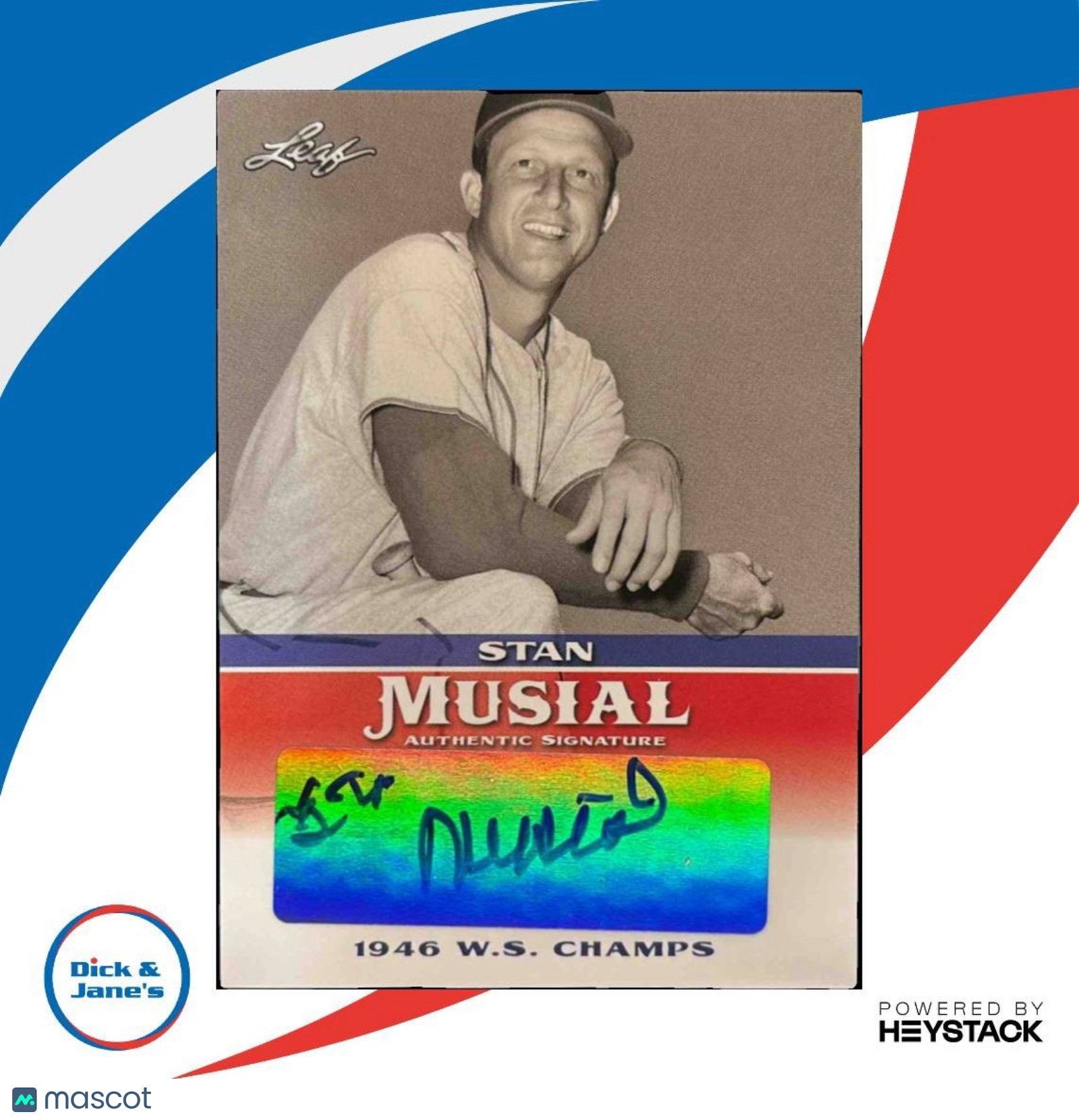 2015 Leaf Heroes of Baseball Stan Musial Milestones Auto St. Louis Cardinals - Sports Cards