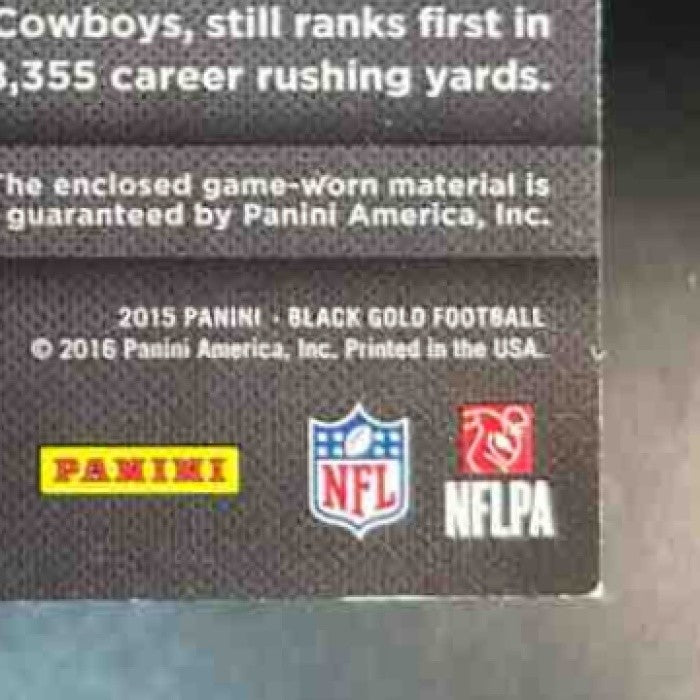 2015 Panini Black Gold Emmitt Smith Golden Ground Game /99 Dallas Cowboys - Sports Cards