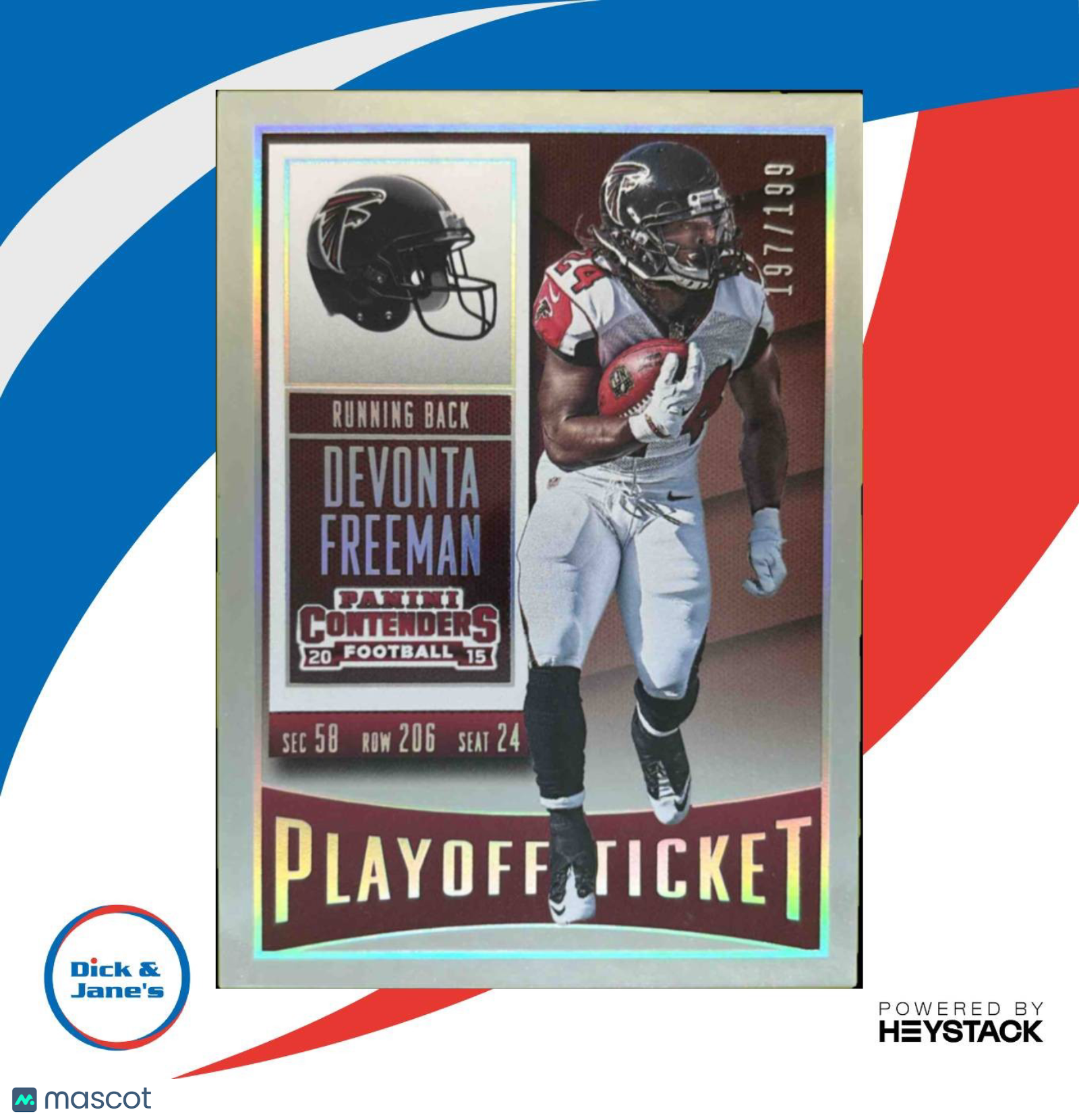2015 Panini Contenders Devonta Freeman Playoff Ticket /199 #41 Atlanta Falcons - Sports Cards