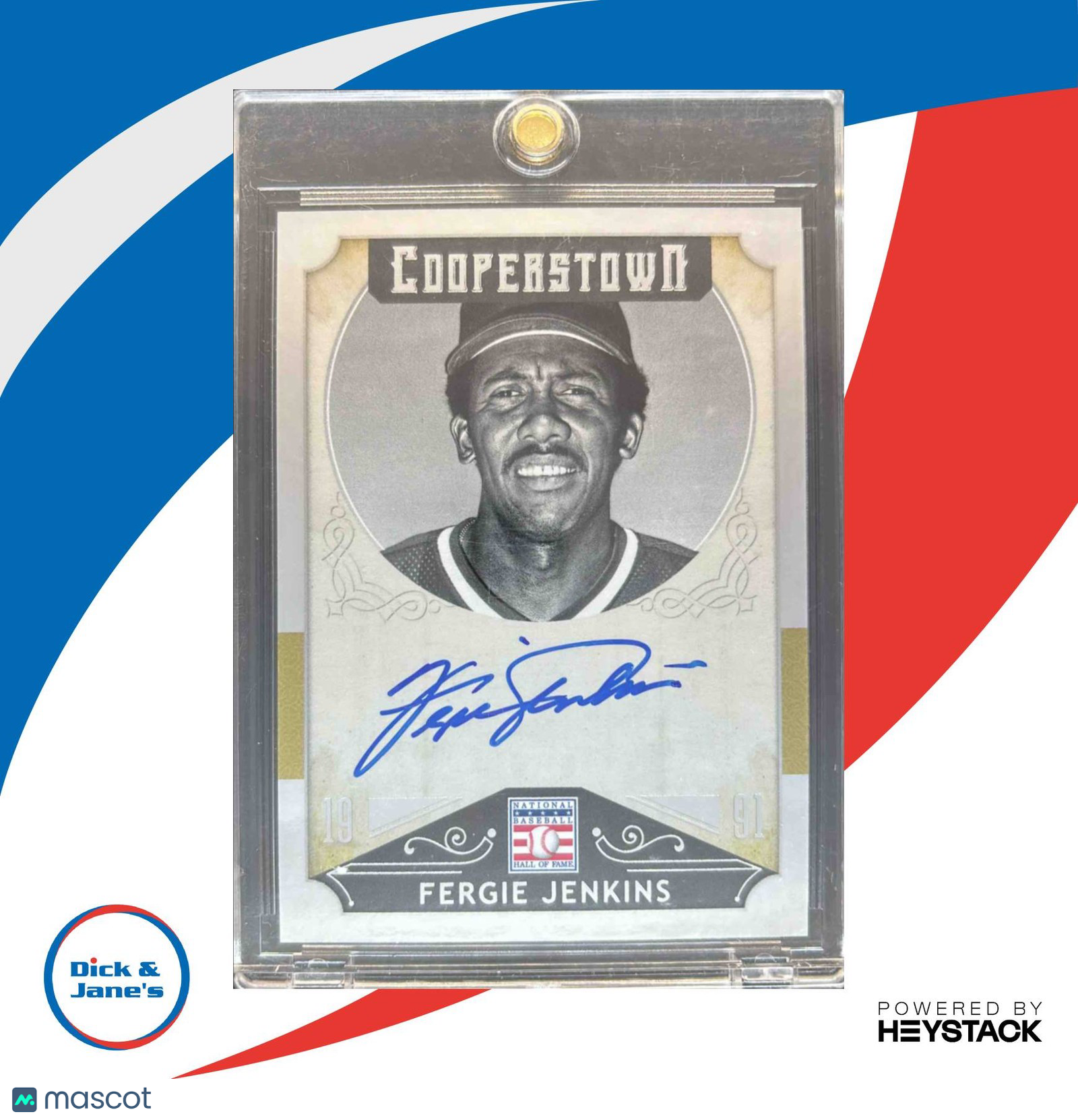 2015 Panini Cooperstown Fergie Jenkins HOF Signatures #17 Auto Chicago Cubs - Sports Cards