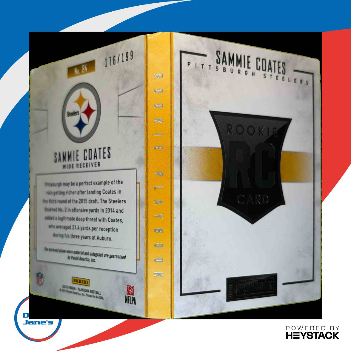 2015 Playbook Sammie Coates Rookie Booklet Signatures Silver /199 #84 Steelers - Sports Cards