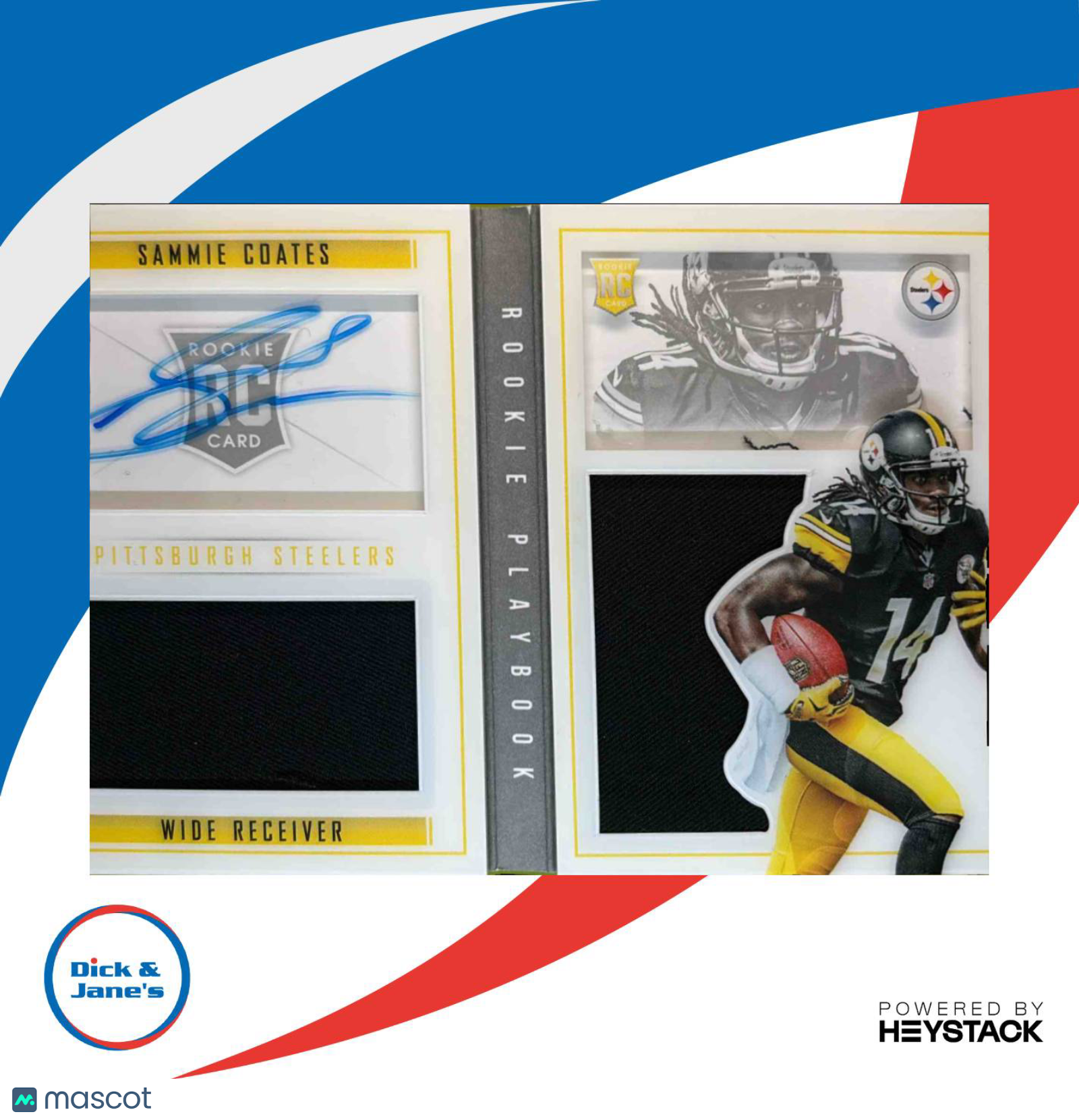 2015 Playbook Sammie Coates Rookie Booklet Signatures Silver /199 #84 Steelers - Sports Cards