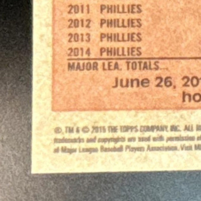 2015 Topps Archives Chase Utley Gold /50 #262 Philadelphia Phillies - Sports Cards