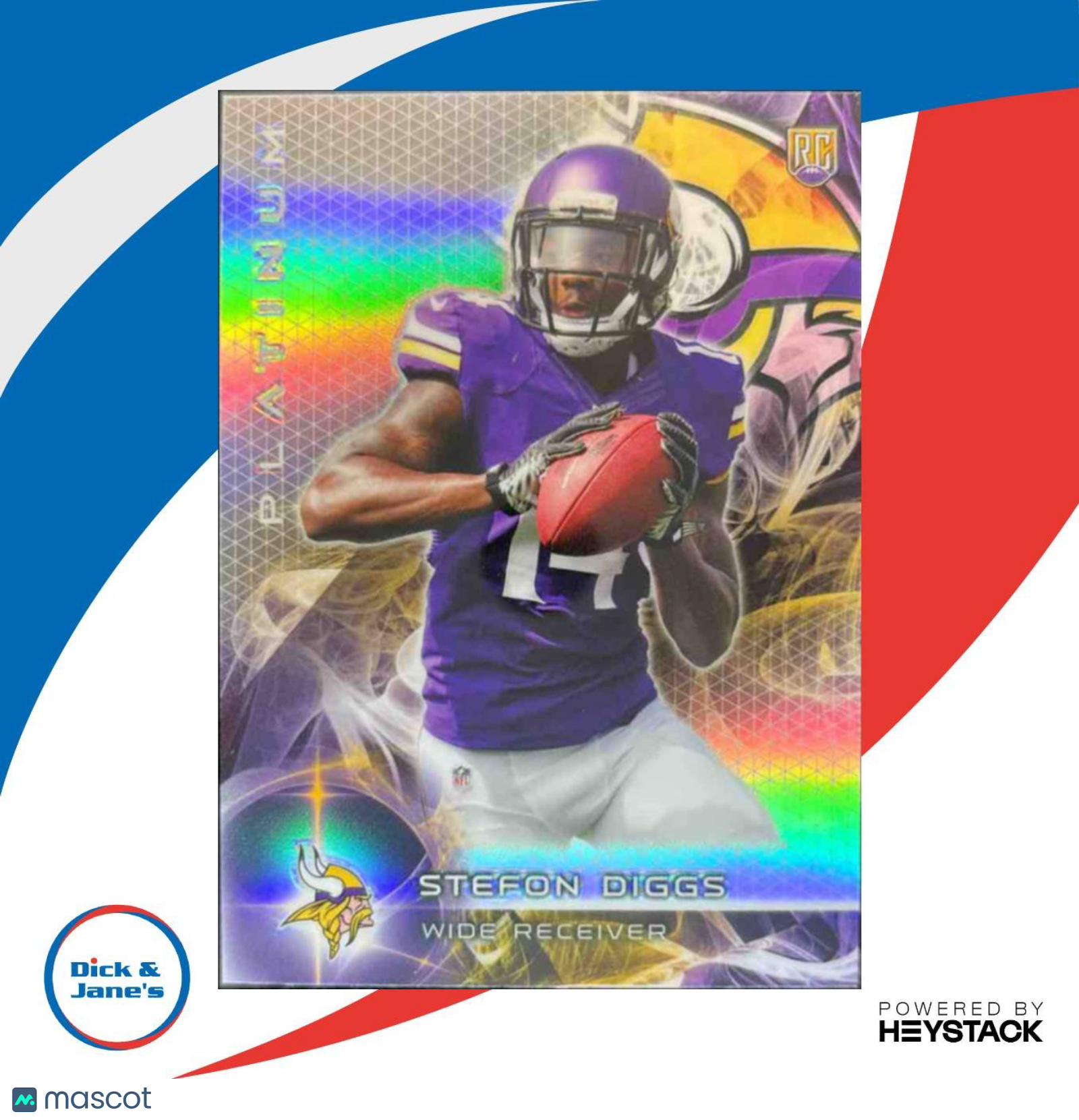 2015 Topps Platinum Stefon Diggs #141 RC Minnesota Vikings - Sports Cards