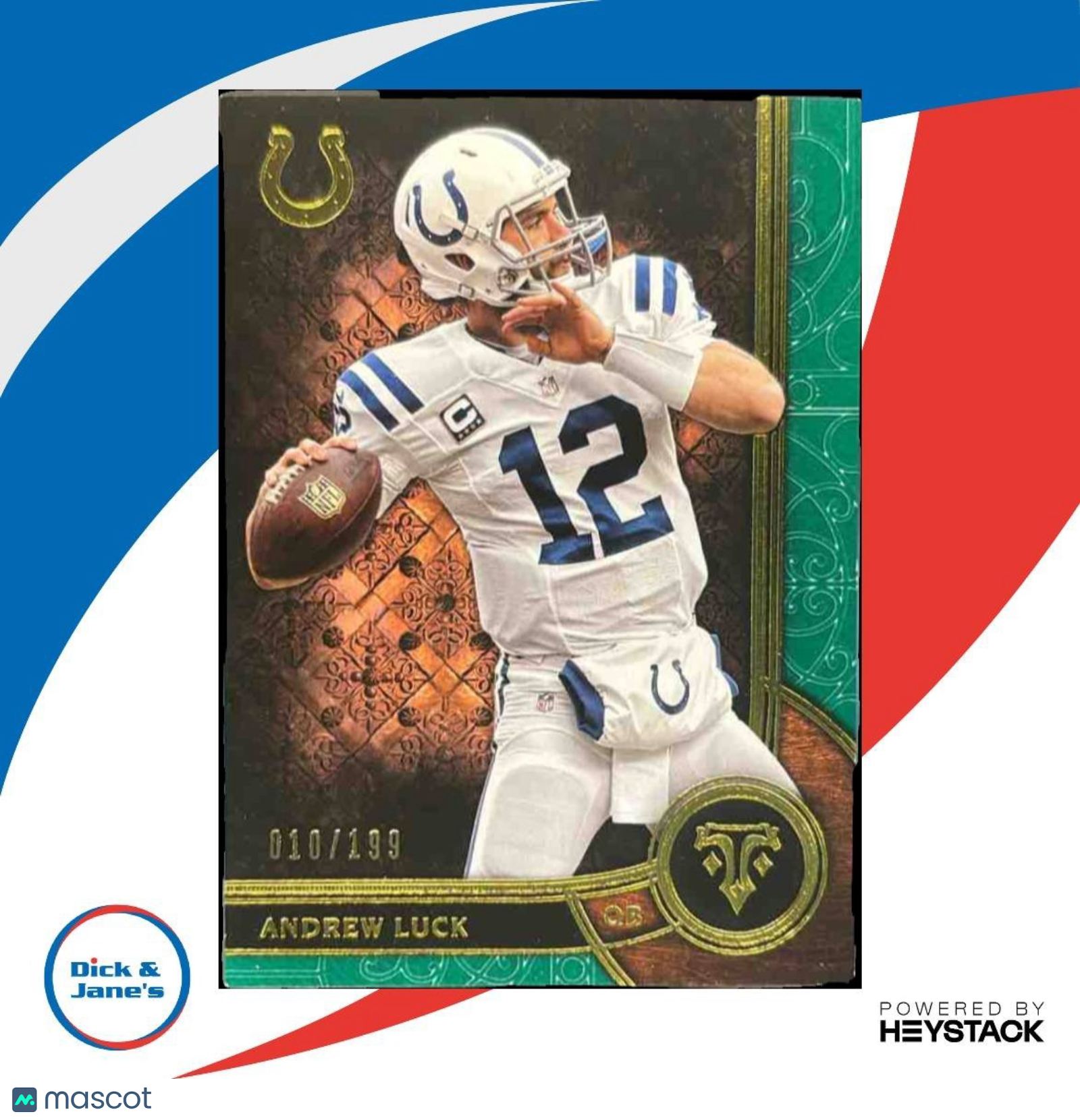 2015 Topps Triple Threads Andrew Luck Emerald 10/199 #6 Indianapolis Colts - Sports Cards
