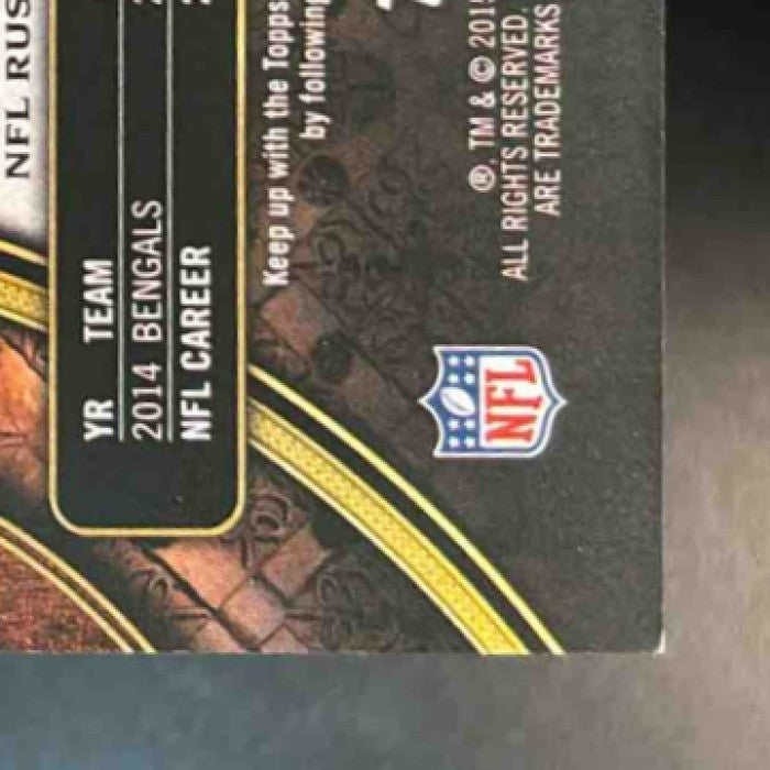 2015 Topps Triple Threads Jeremy Hill Purple 8/232 #39 Cincinnati Bengals - Sports Cards