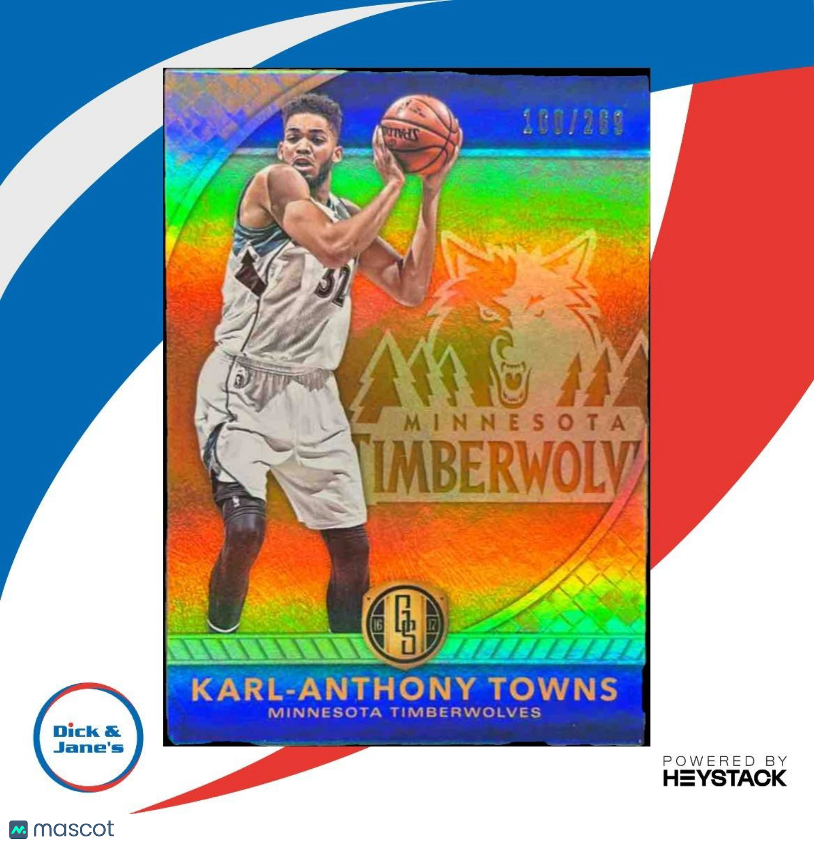 2016-17 Panini Gold Standard Karl-Anthony Towns /269 #145 Minnesota Timberwolves - Sports Cards