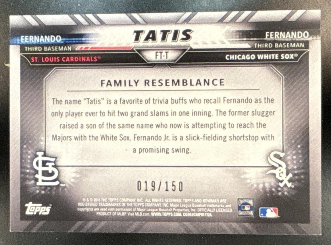 2016 Bowman Fernando Tatis Jr. Family Tree Blue /150 FT-T - Sports Cards