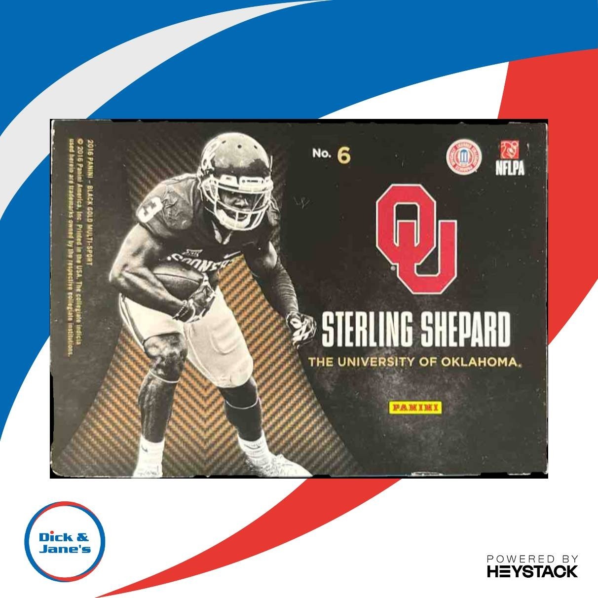 2016 Panini Black Gold Collegiate Sterling Shepard Team Symbols /199 RC Sooners - Sports Cards