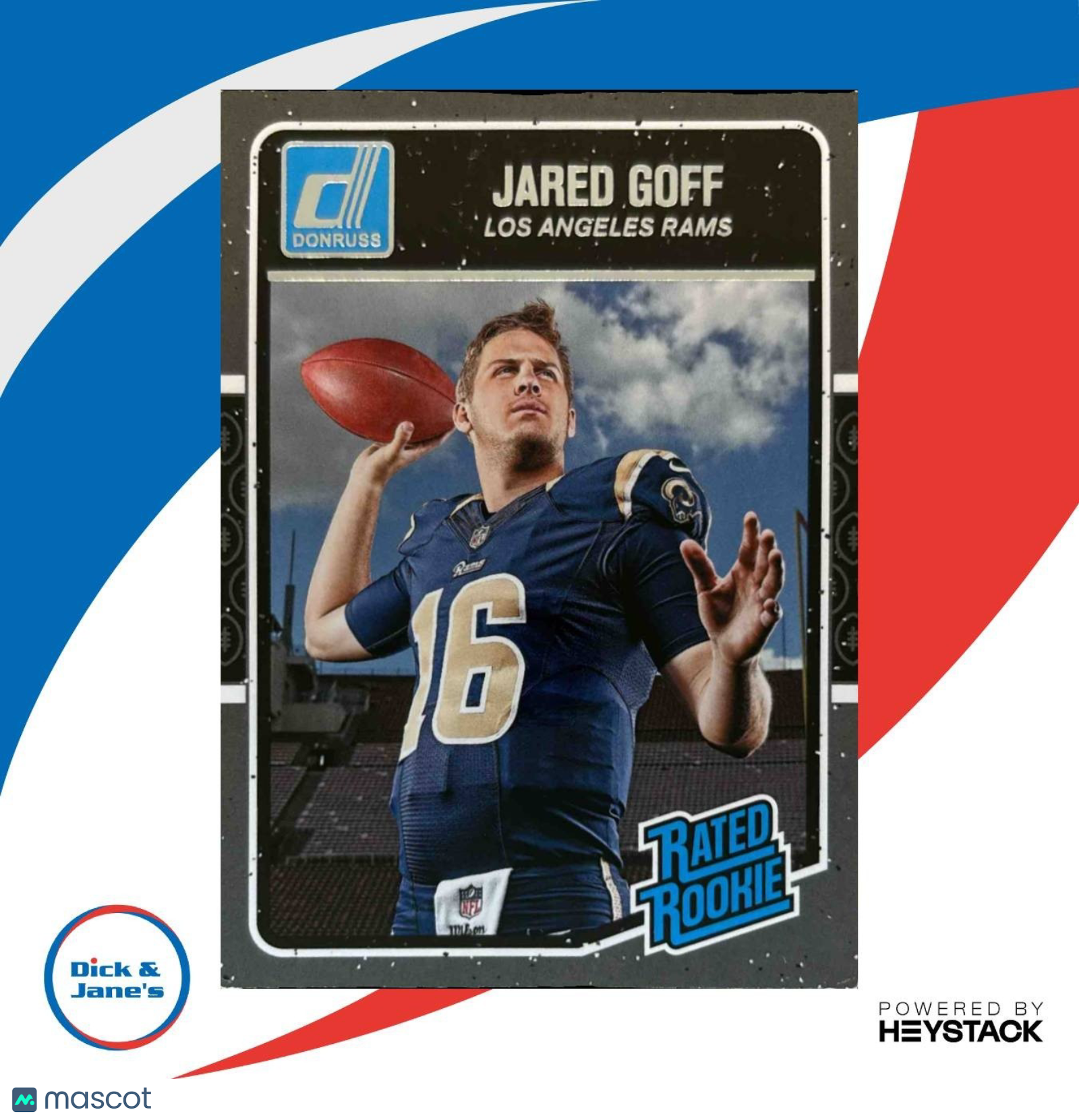 2016 Panini Donruss Jared Goff Not Best Condition #372 RC Los Angeles Rams - Sports Cards