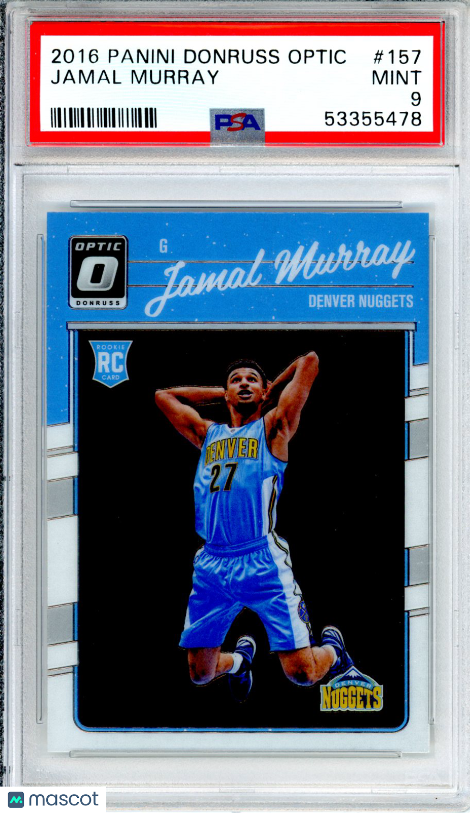 2016 Panini Donruss Optic Jamal Murray Rookie #157 PSA 9 Denver Nuggets - Graded Sports Cards