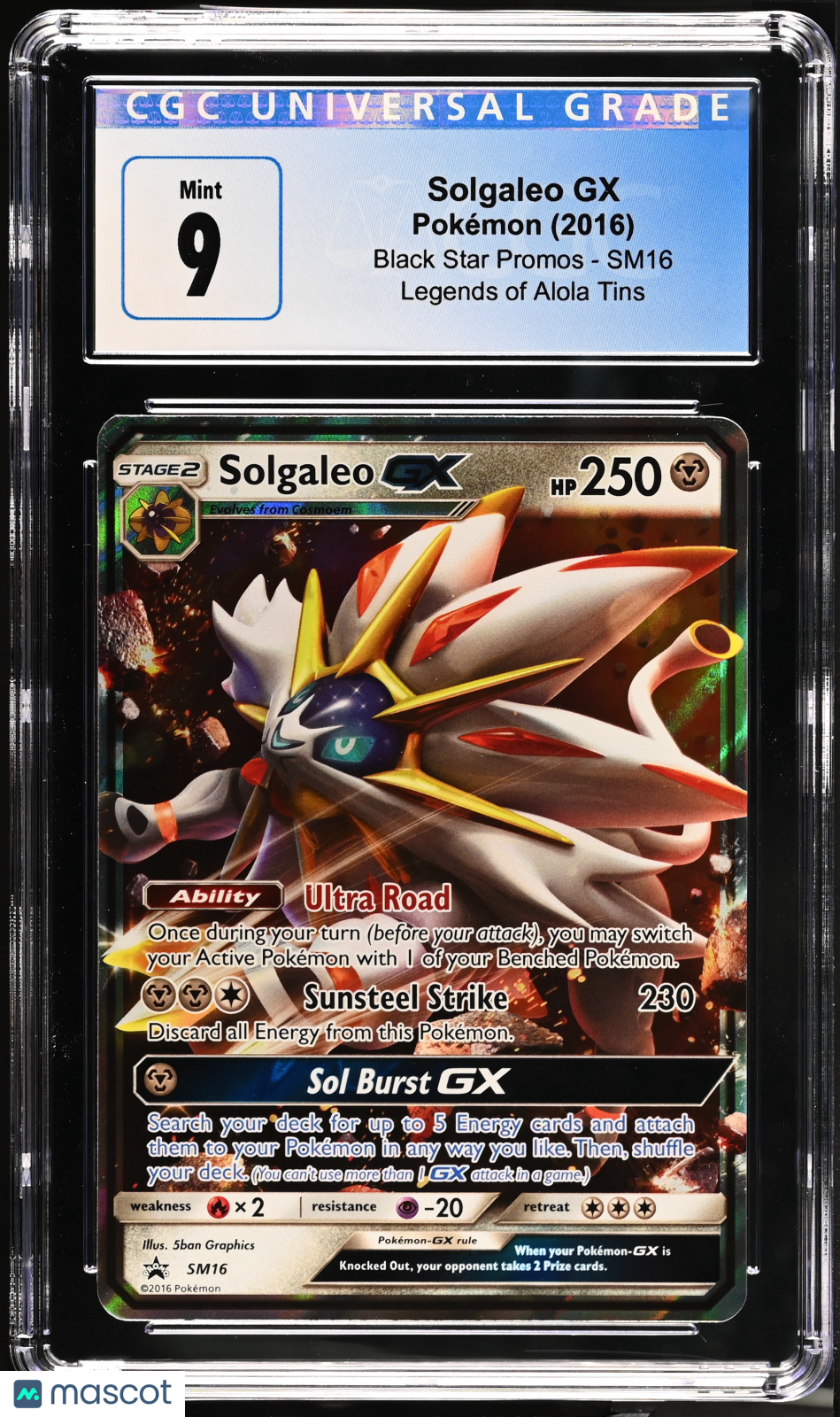 2016 Pokémon Black Star Promos Solgaleo GX #SM16 CGC 9 - Graded TCG/CCG