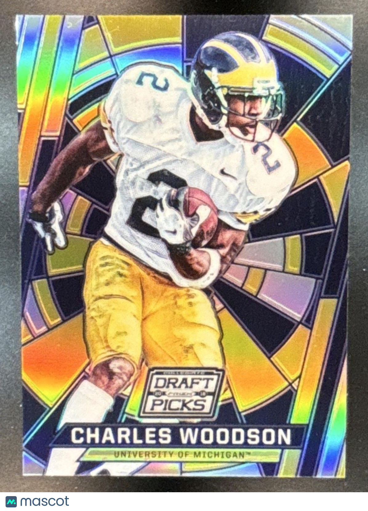2016 Prizm Collegiate Draft Picks Charles Woodson Stained Glass #20 Michigan - Sports Cards